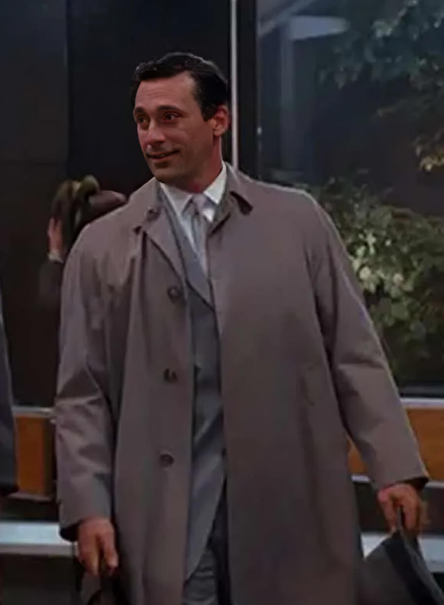 Harpoon Mark Meachum Inspired Grey Coat - Mad Men Style