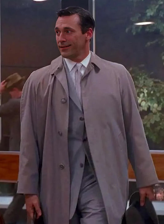 Harpoon Mark Meachum Inspired Grey Coat - Mad Men Style