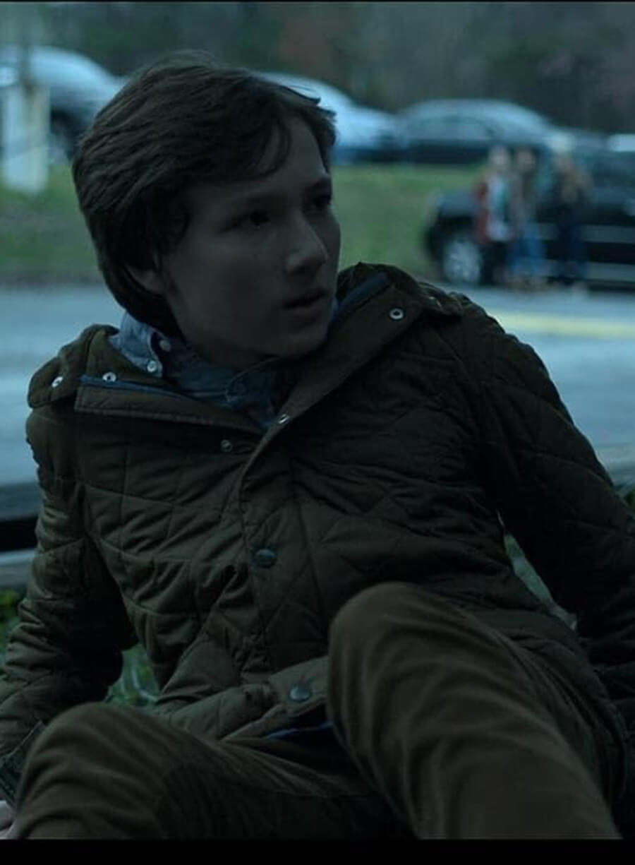 Harpoon Jonah Byrde Inspired Brown Polyester Fabric Leather Jacket - Ozark TV Series Style
