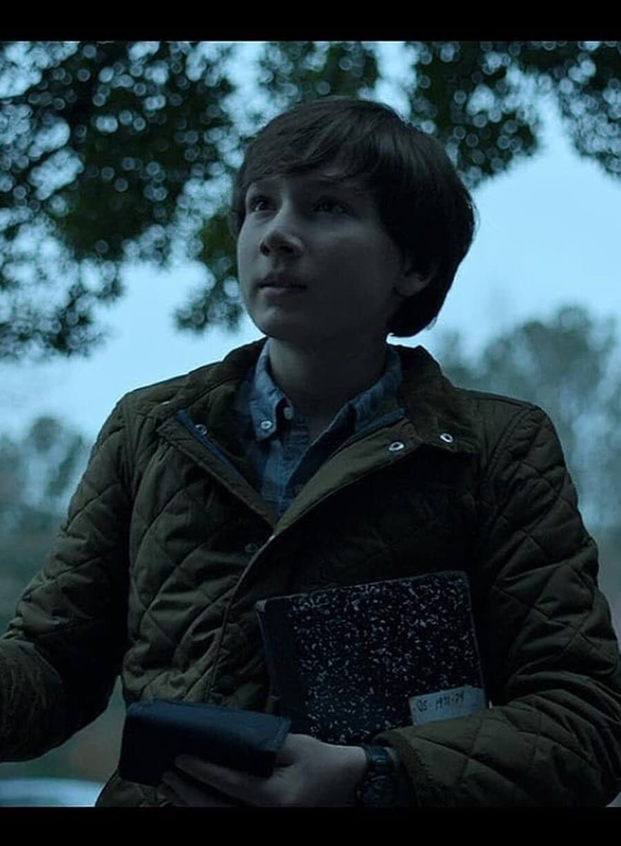 Harpoon Jonah Byrde Inspired Brown Polyester Fabric Leather Jacket - Ozark TV Series Style