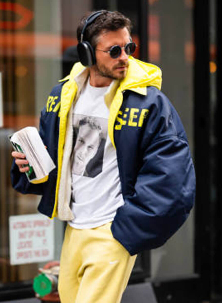 Harpoon Jonathan Bailey Inspired Blue Hooded Jacket