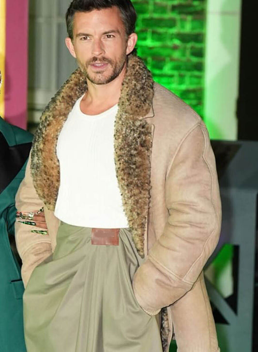 Harpoon Jonathan Bailey Shearling Inspired Brown Coat