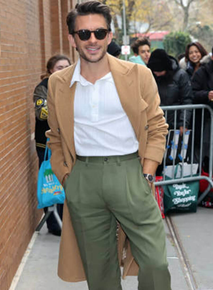 Harpoon Jonathan Bailey Inspired Brown Coat - Celebrity Sightings Style