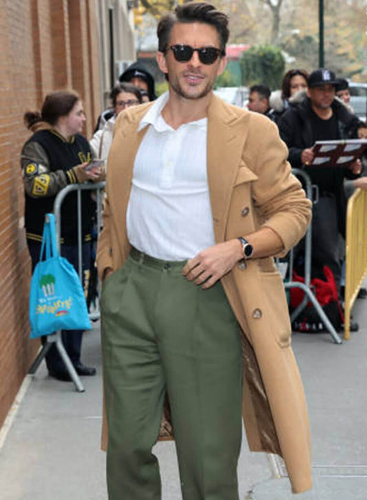 Harpoon Jonathan Bailey Inspired Brown Coat - Celebrity Sightings Style