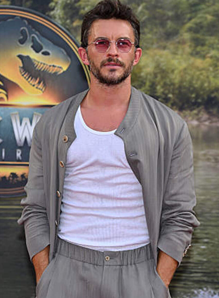 Harpoon Jonathan Bailey Inspired Grey Leather Jacket - Jurassic World Rebirth Premiere Style