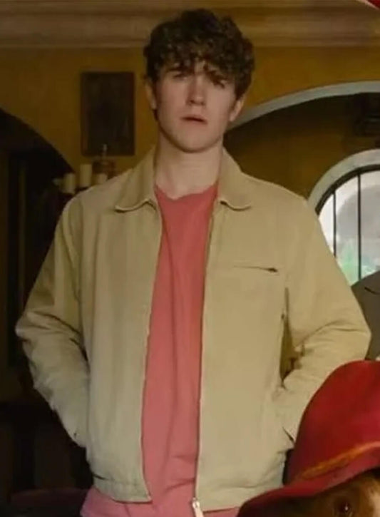Harpoon Jonathan Brown Inspired Beige Leather Jacket - Paddington in Peru Style