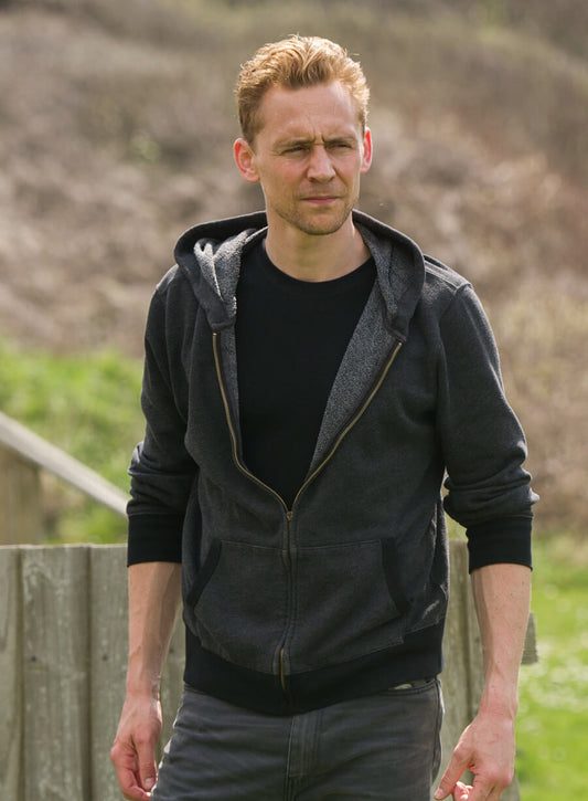 Harpoon Jonathan Pine Inspired Black Hooded Jacket - The Night Manager Style