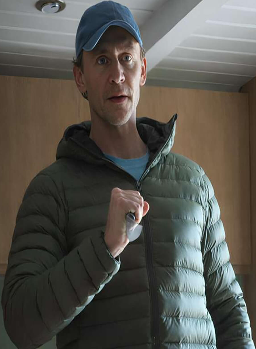 Harpoon Jonathan Pine Inspired Green Hooded Jacket - The Night Manager Style