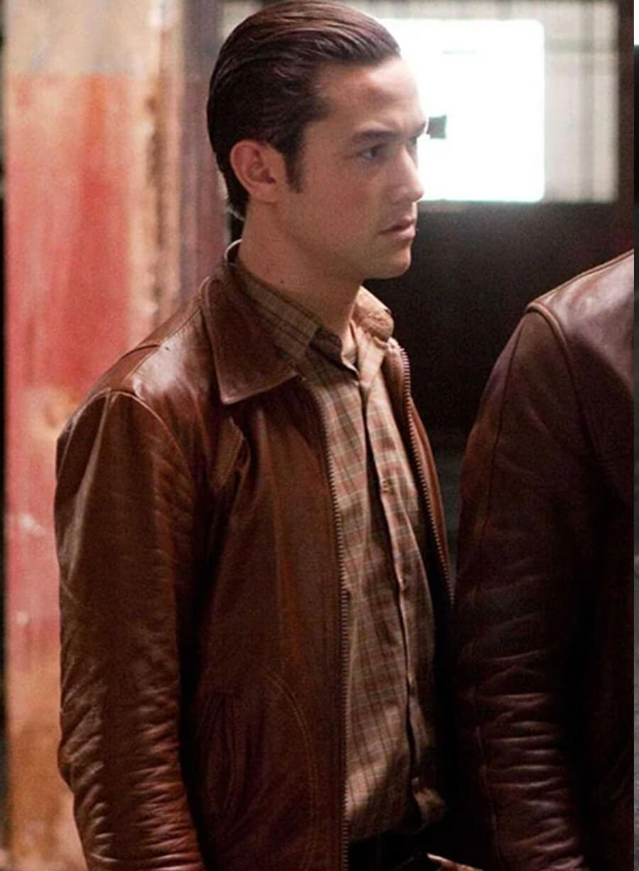 Harpoon Josepeh Levitt Inspired Brown Real Leather Leather Jacket - Inception Style