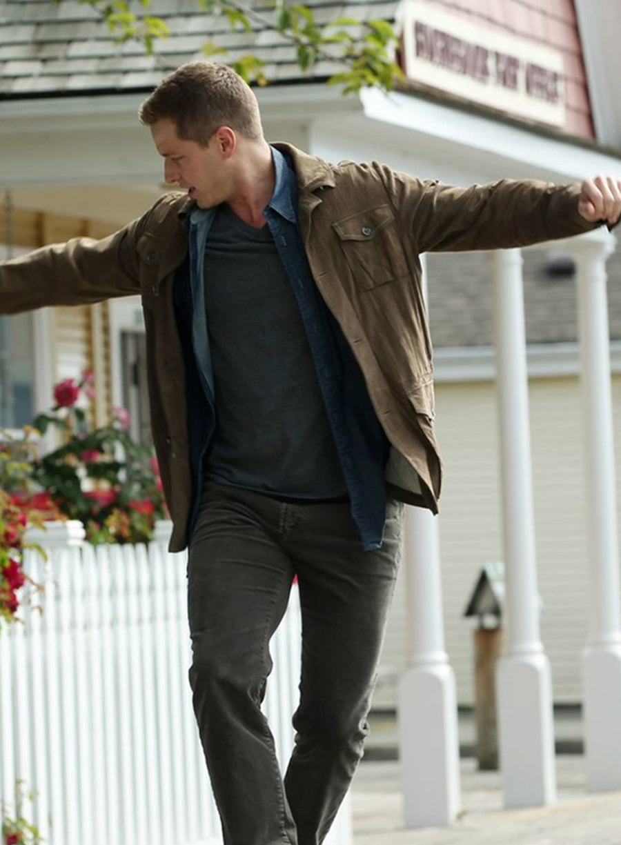 Harpoon Josh Dallas Inspired Brown Suede Leather Leather Jacket - Once Upon a Time Style
