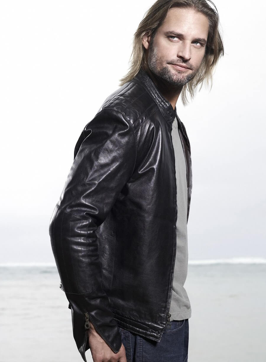 Harpoon James Ford Inspired Black Leather Jacket - Lost Tv Series Style