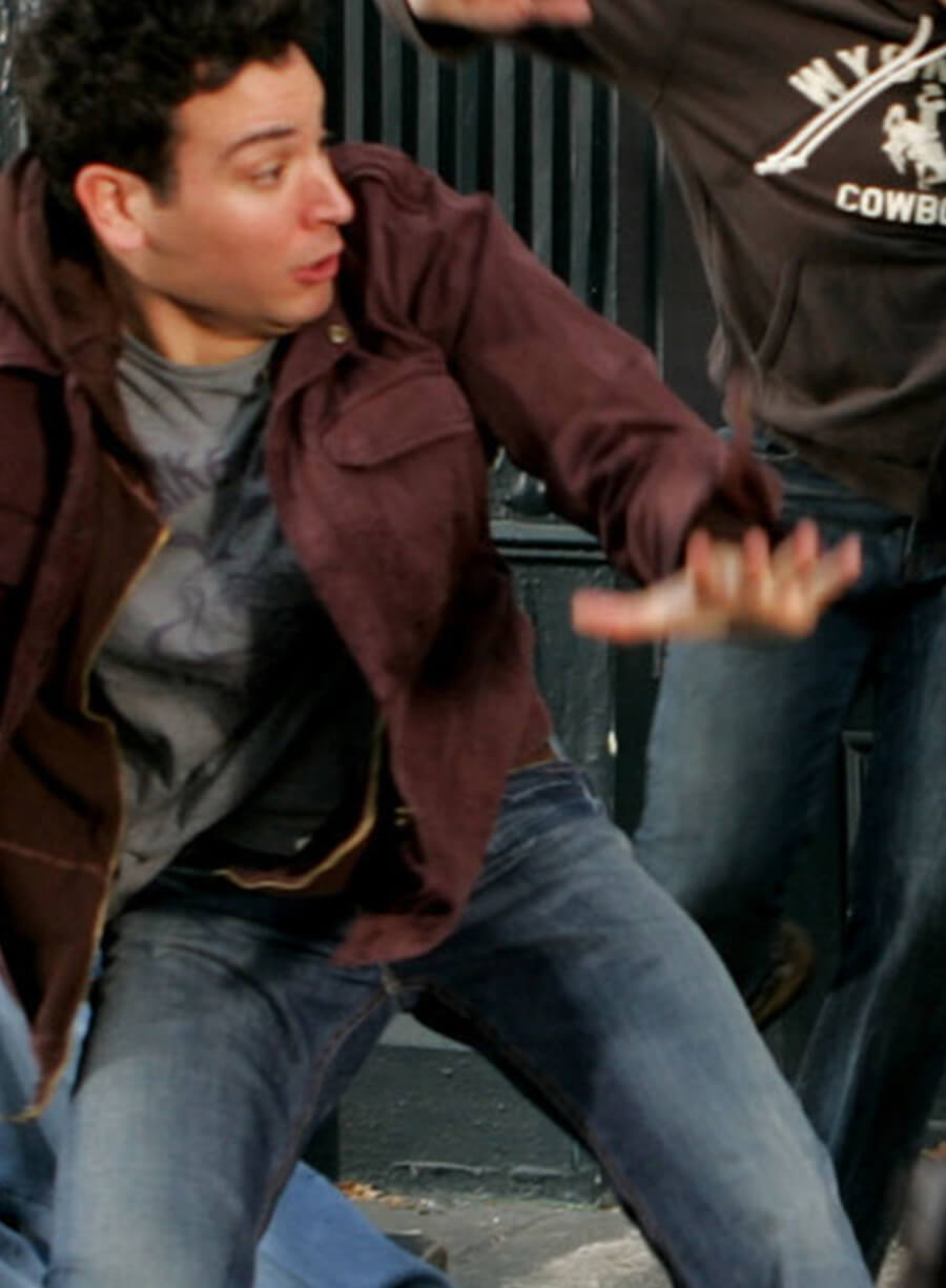 Harpoon Ted Mosby Inspired Maroon Leather Jacket - How I met Your Mother Style