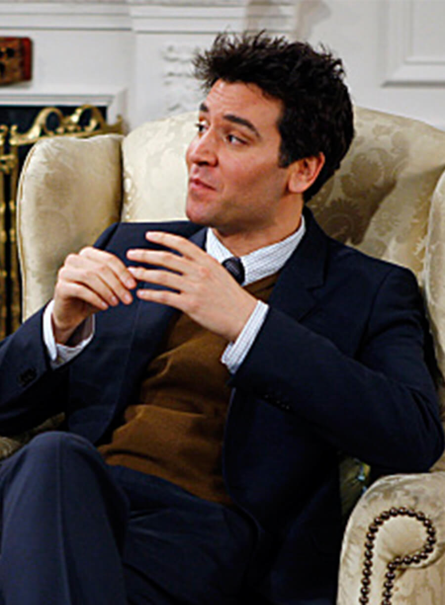 Harpoon Ted Mosby Inspired Blue Leather Jacket - How I met Your Mother S05 Style