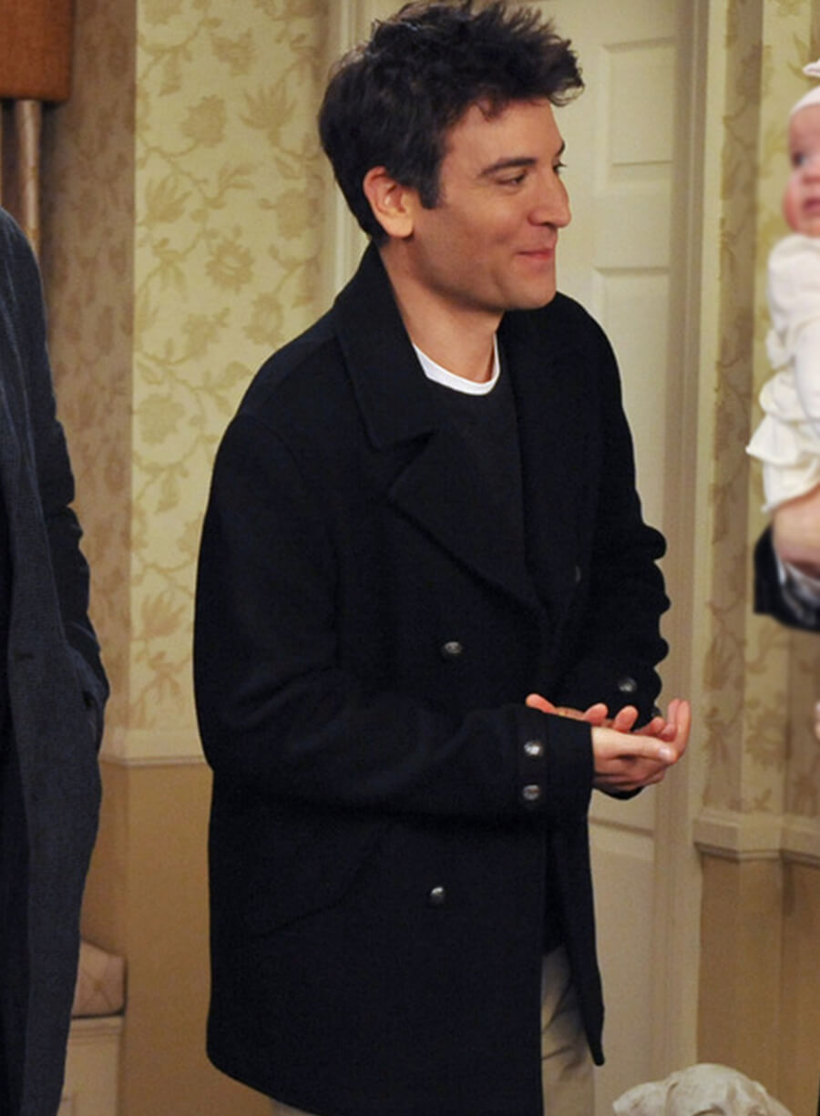 Harpoon Ted Mosby Inspired Black Wool Jacket - How I met Your Mother S06 Style