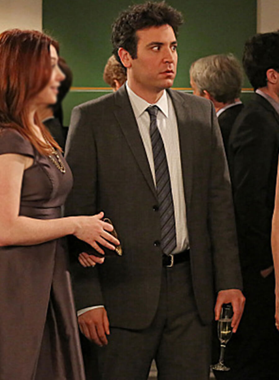 Harpoon Ted Mosby Inspired Grey Leather Jacket - How I met Your Mother S08 Style