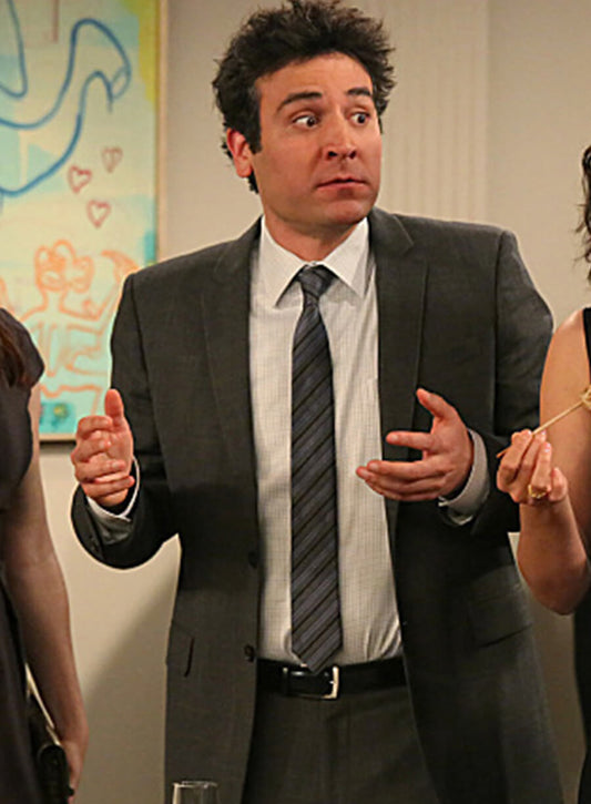 Harpoon Ted Mosby Inspired Grey Leather Jacket - How I met Your Mother S08 Style