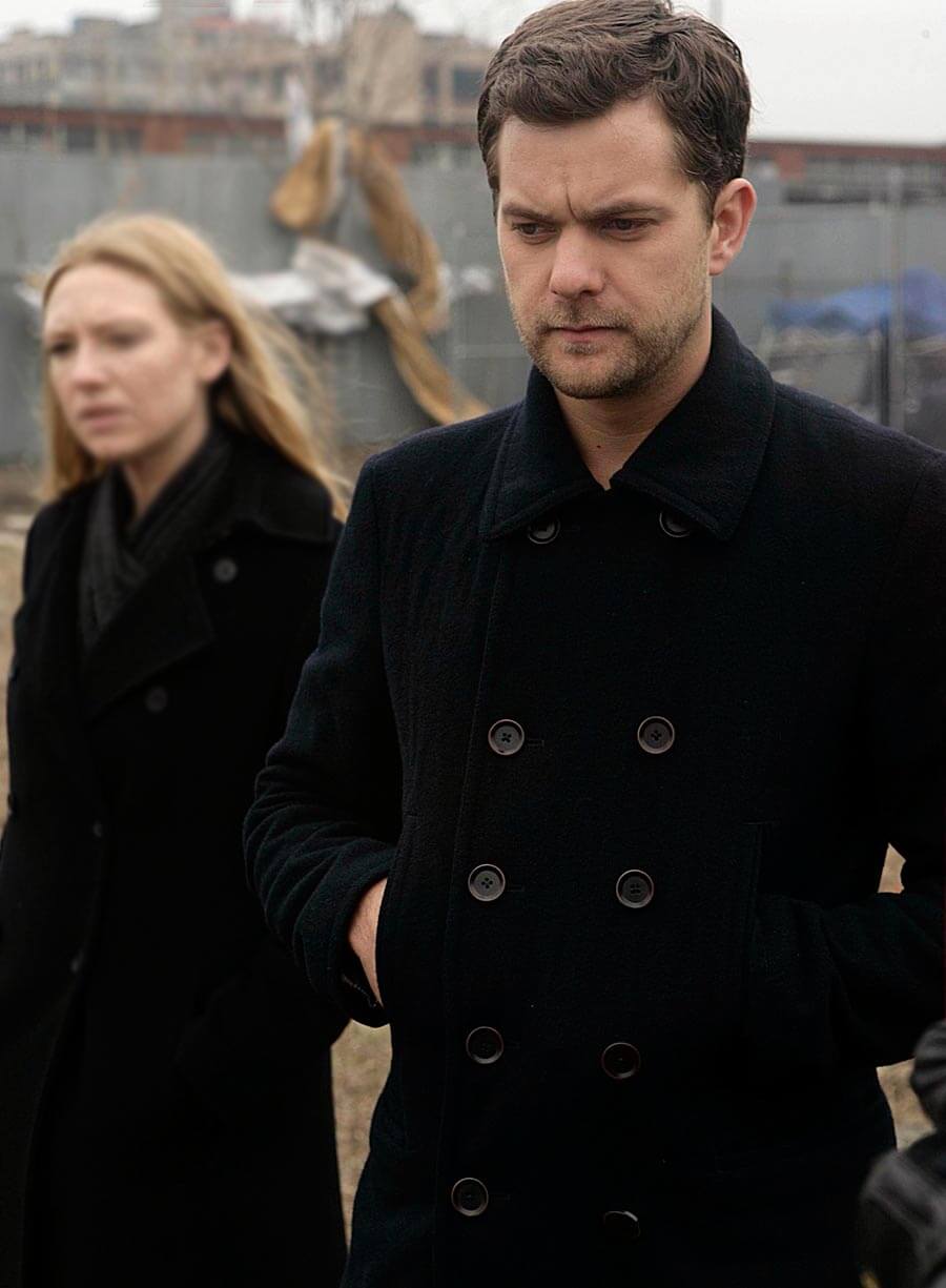 Harpoon Joshua Jackson Inspired Black Wool Coat - Fringe Tv Series Style