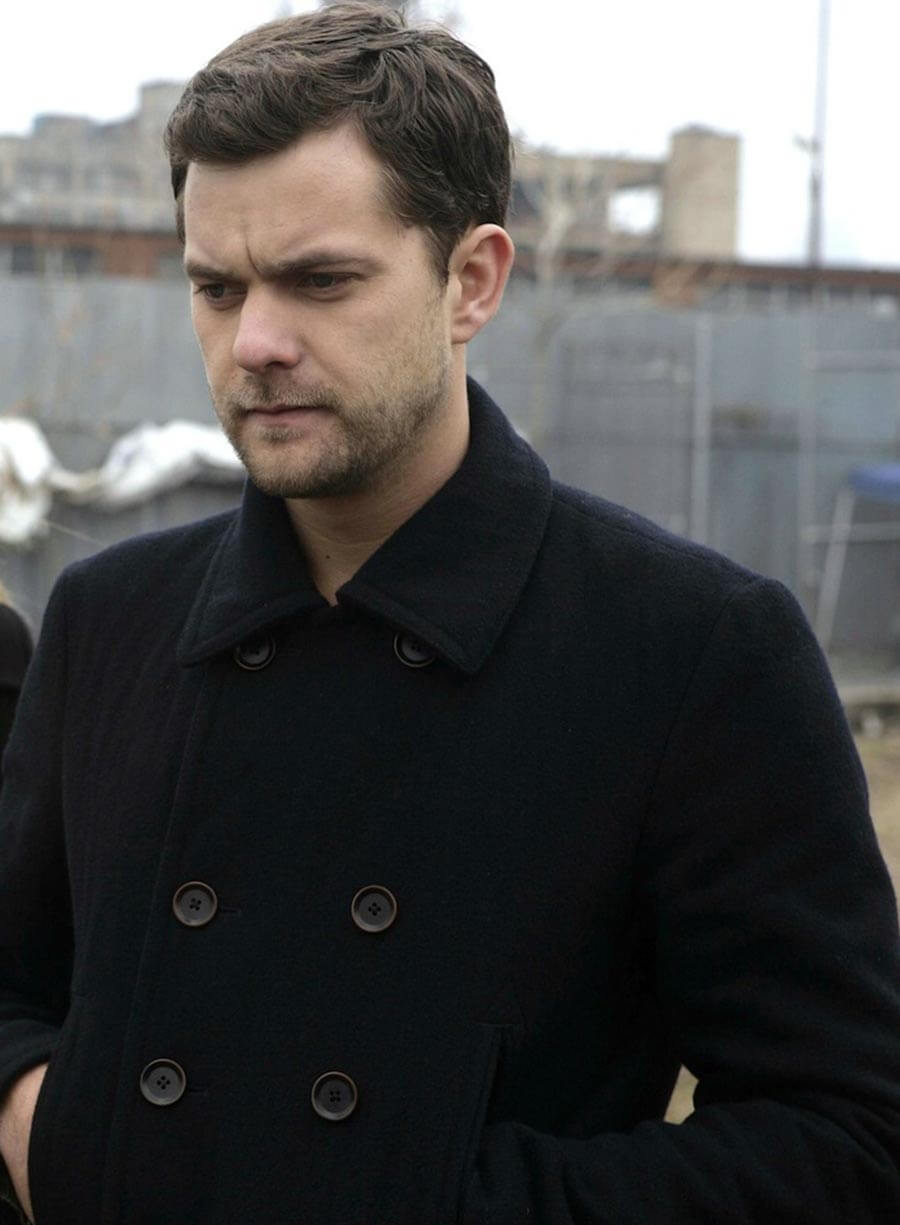 Harpoon Joshua Jackson Inspired Black Wool Coat - Fringe Tv Series Style