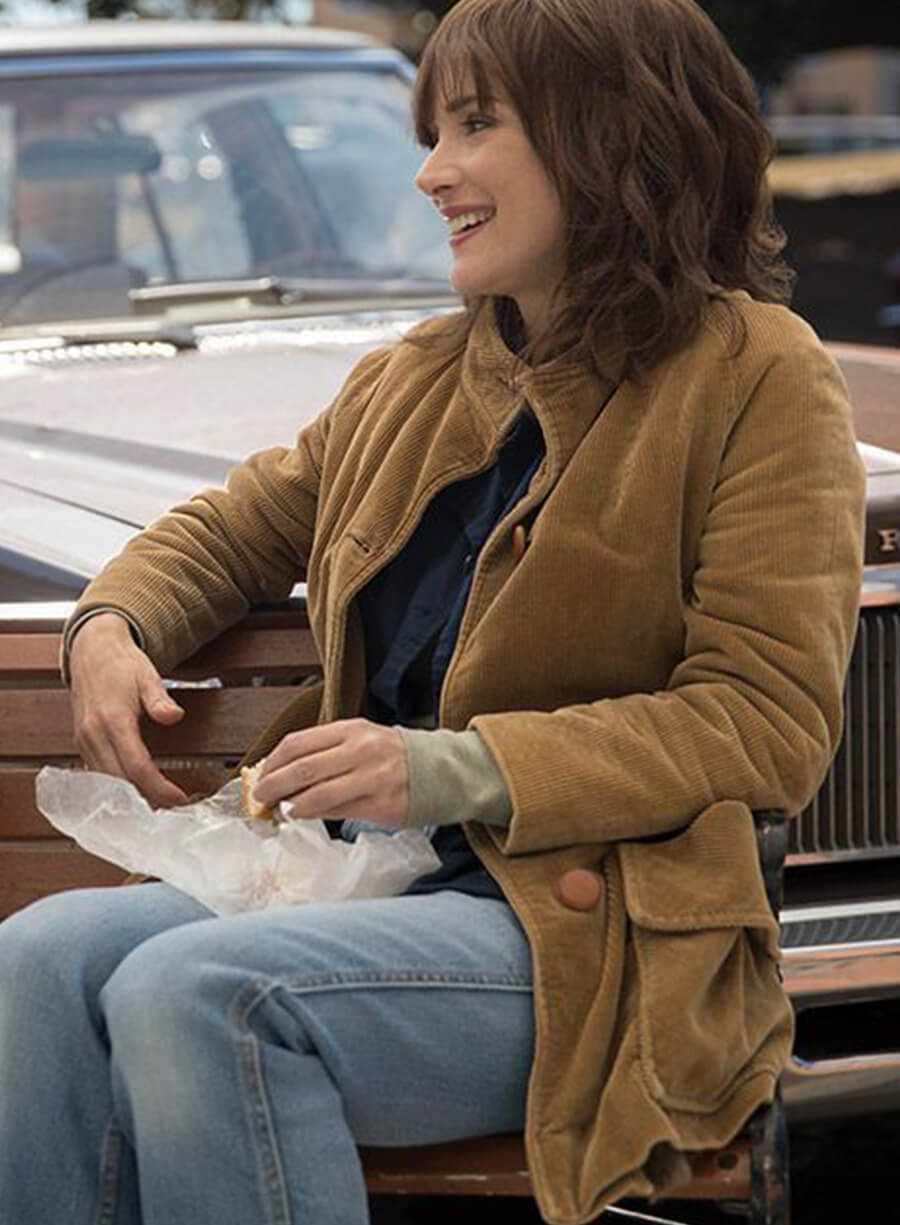 Harpoon Joyce Byers Inspired Brown Leather Jacket - Stranger Things Style