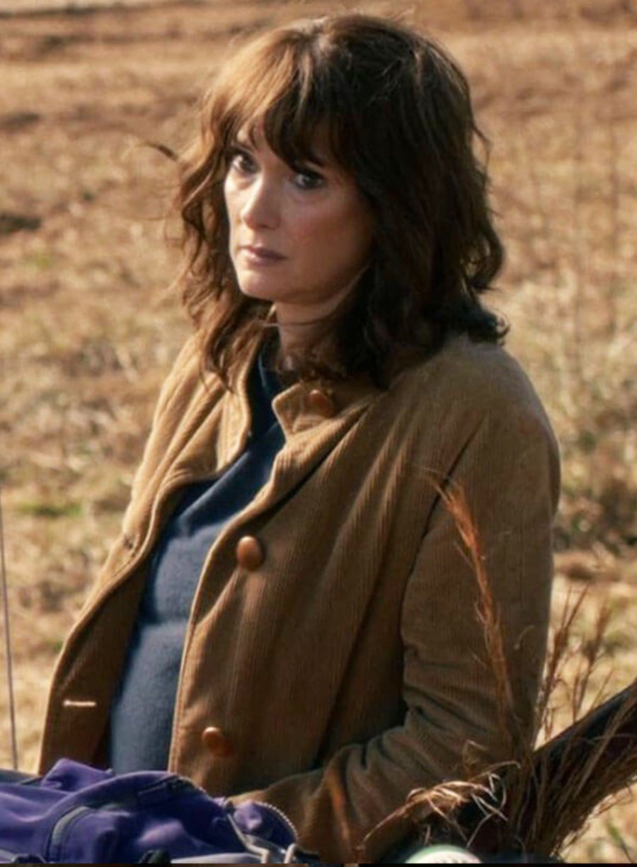 Harpoon Joyce Byers Inspired Brown Leather Jacket - Stranger Things Style