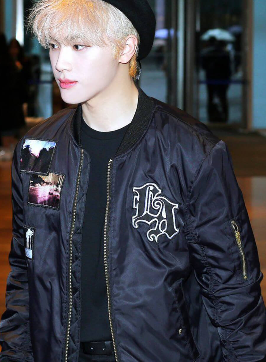 Harpoon Ju Hak Nyeon The Boyz Inspired Black Bomber Jacket