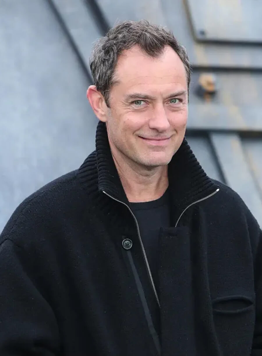 Harpoon Jude Law Inspired Black Wool Jacket - Star Wars: Skeleton Crew Premiere Style