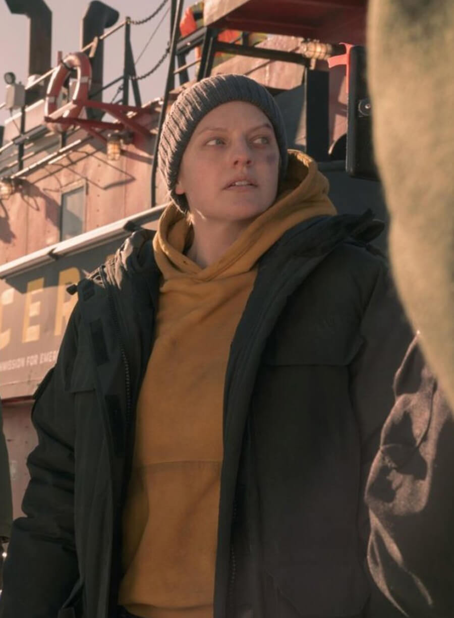 Harpoon June Osborne Inspired Black Parachute Fabric Hooded Jacket - The Handmaid's Tale Style