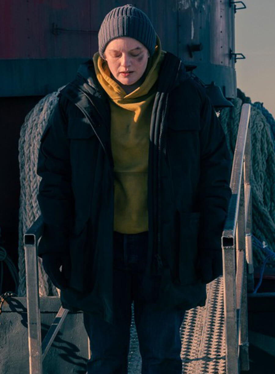 Harpoon June Osborne Inspired Black Parachute Fabric Hooded Jacket - The Handmaid's Tale Style