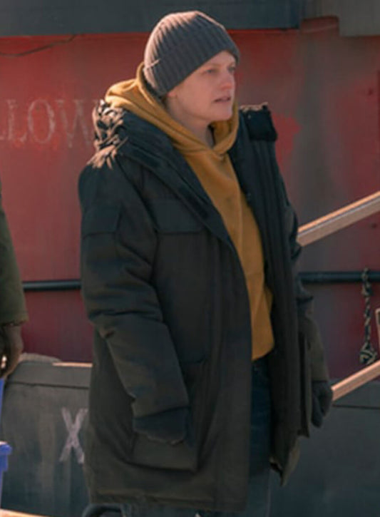 Harpoon June Osborne Inspired Black Parachute Fabric Hooded Jacket - The Handmaid's Tale Style
