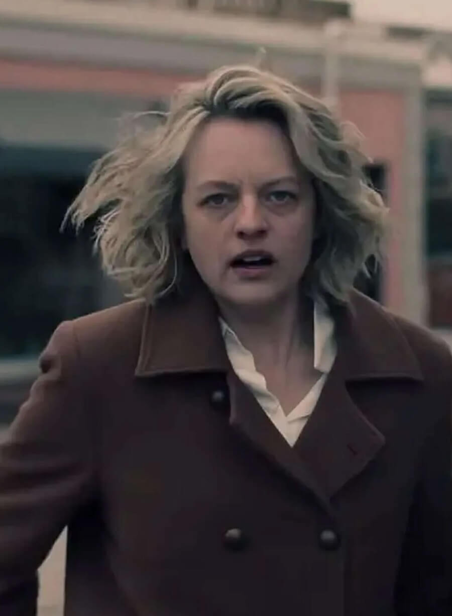 Harpoon June Osborne Inspired Brown Wool Fabric Coat - The Handmaid's Tale S05 Style