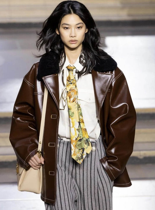 Harpoon Jung Ho-Yeon Inspired Brown Real Leather Leather Jacket