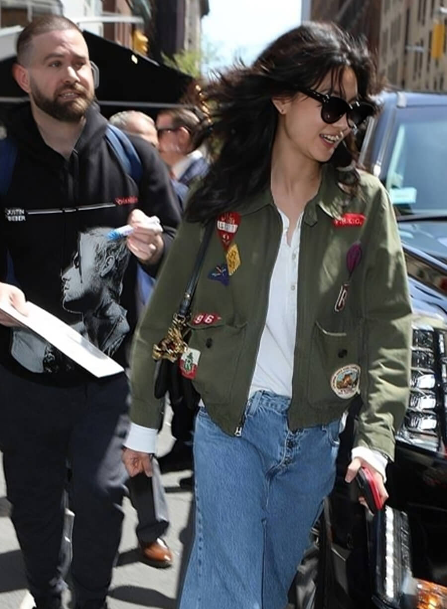 Harpoon Jung Ho-yeon Military Style Inspired Green Cotton Fabric Cotton Jacket
