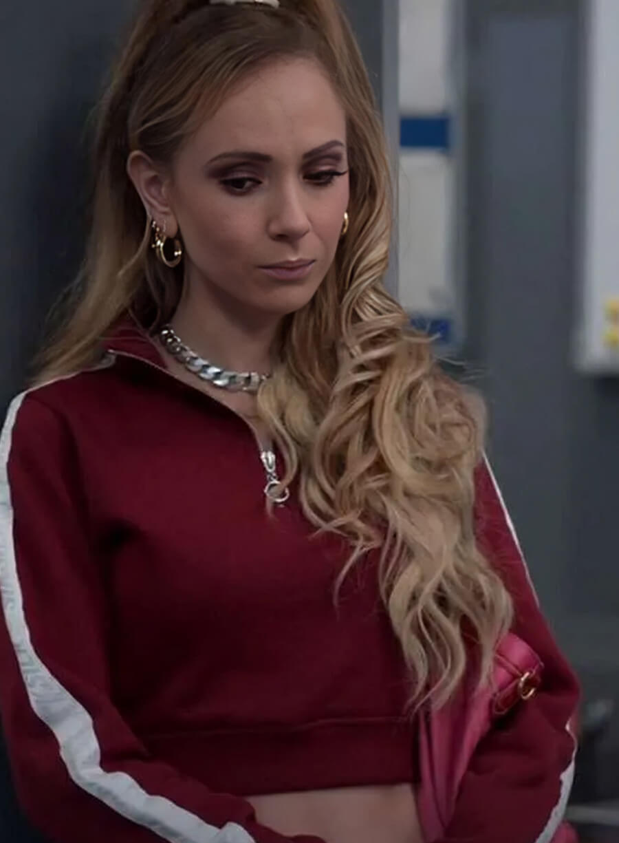 Harpoon Keeley Jones Inspired Red Leather Jacket - Ted Lasso S03 Style