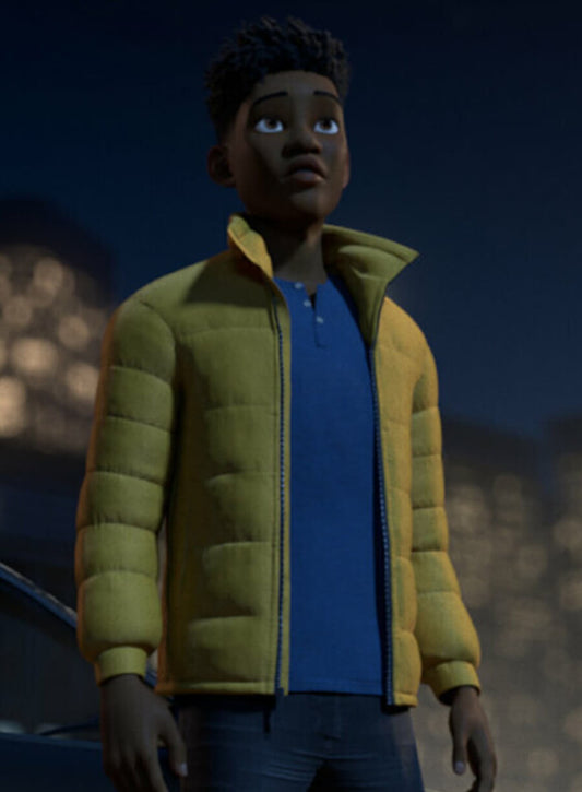Harpoon Darius Bowman Inspired Yellow Parachute Fabric Leather Jacket - Jurassic World: Chaos Theory Style