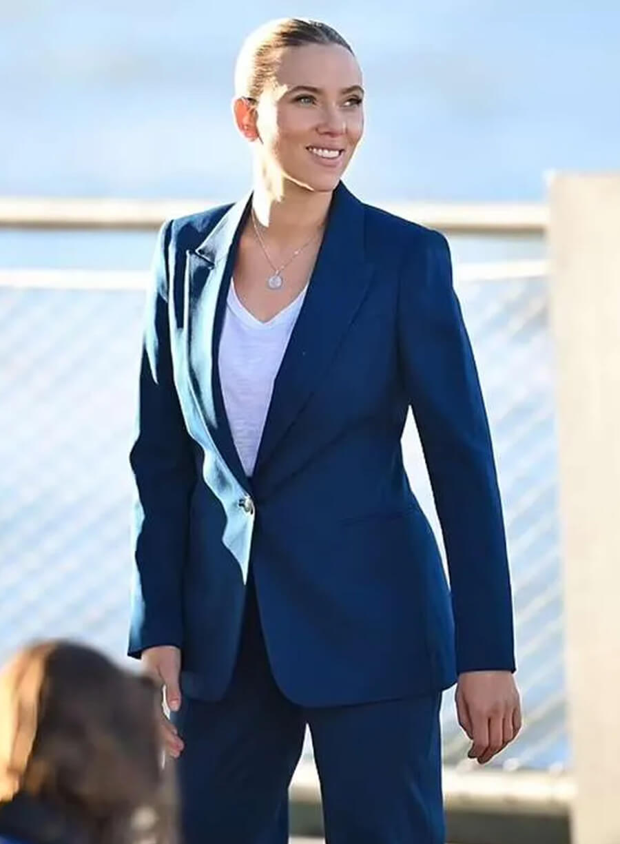 Harpoon Zora Bennett Inspired Blue Leather Jacket - Jurassic World Rebirth Style