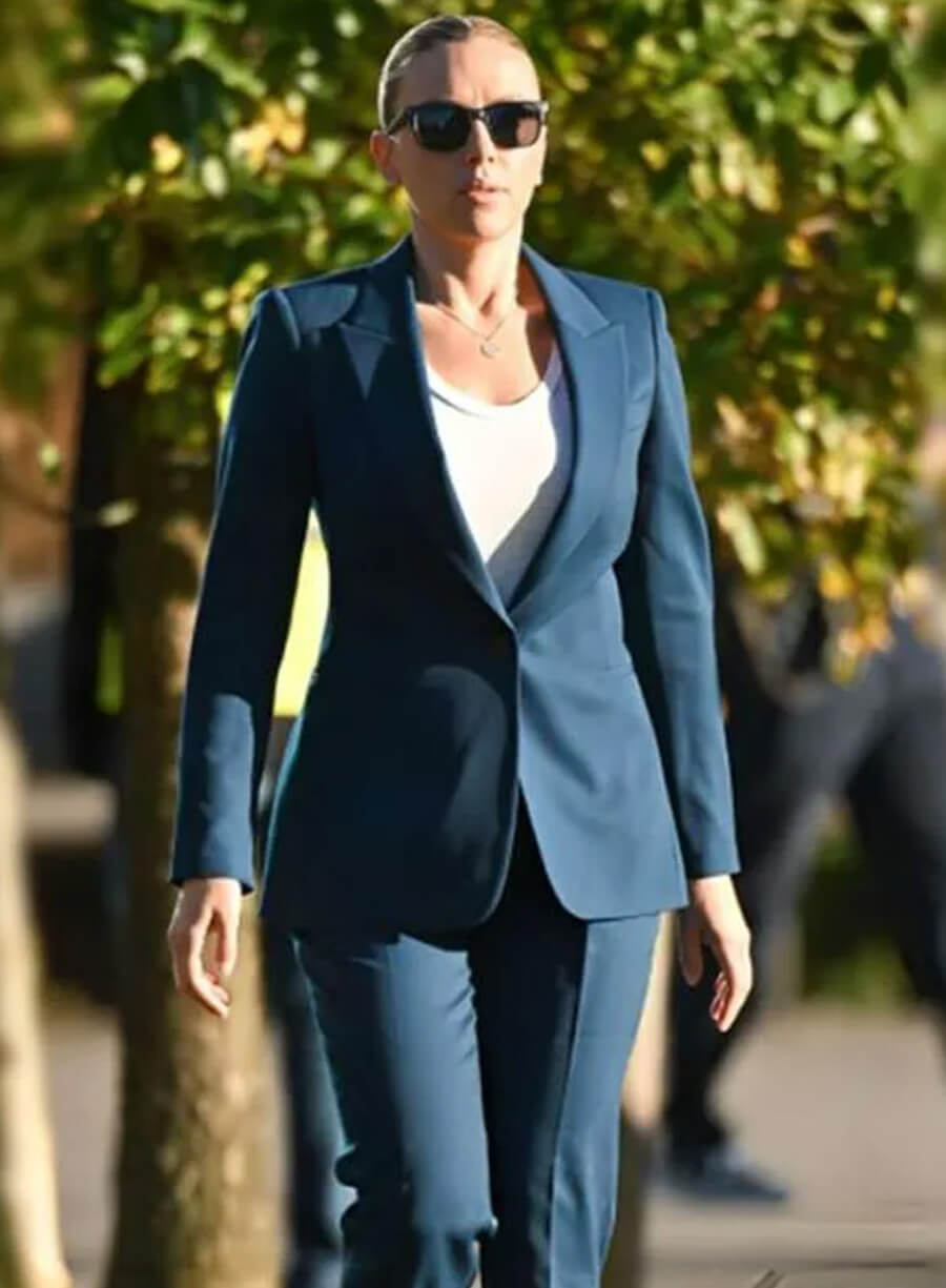 Harpoon Zora Bennett Inspired Blue Leather Jacket - Jurassic World Rebirth Style