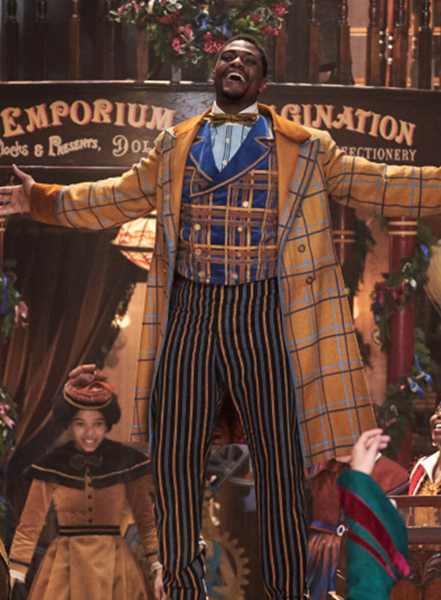 Harpoon Jeronicus Jangle Inspired Multicolor Wool Blend Coat - Jingle Jangle: A Christmas Journey Style