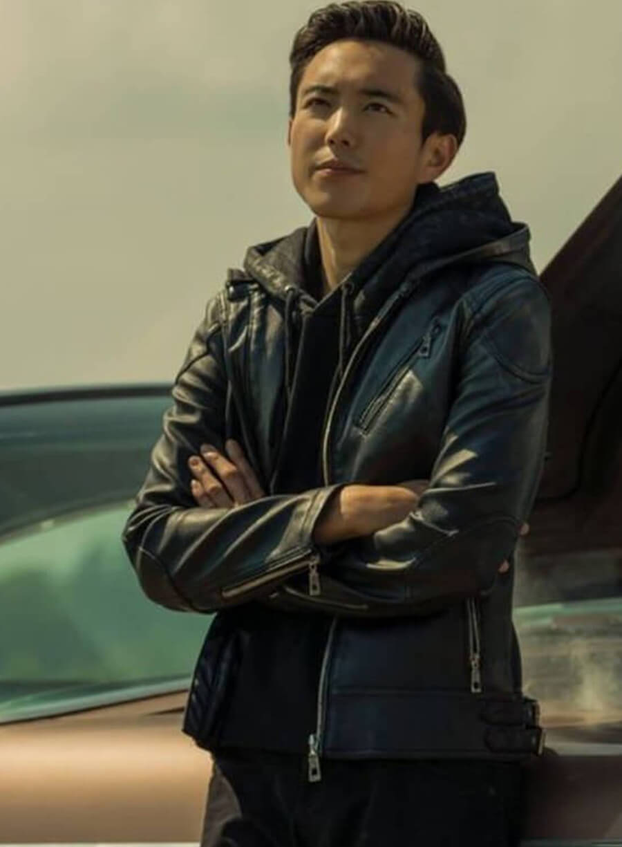 Harpoon Justin H. Min Inspired Black Hooded Jacket - The Umbrella Academy Style