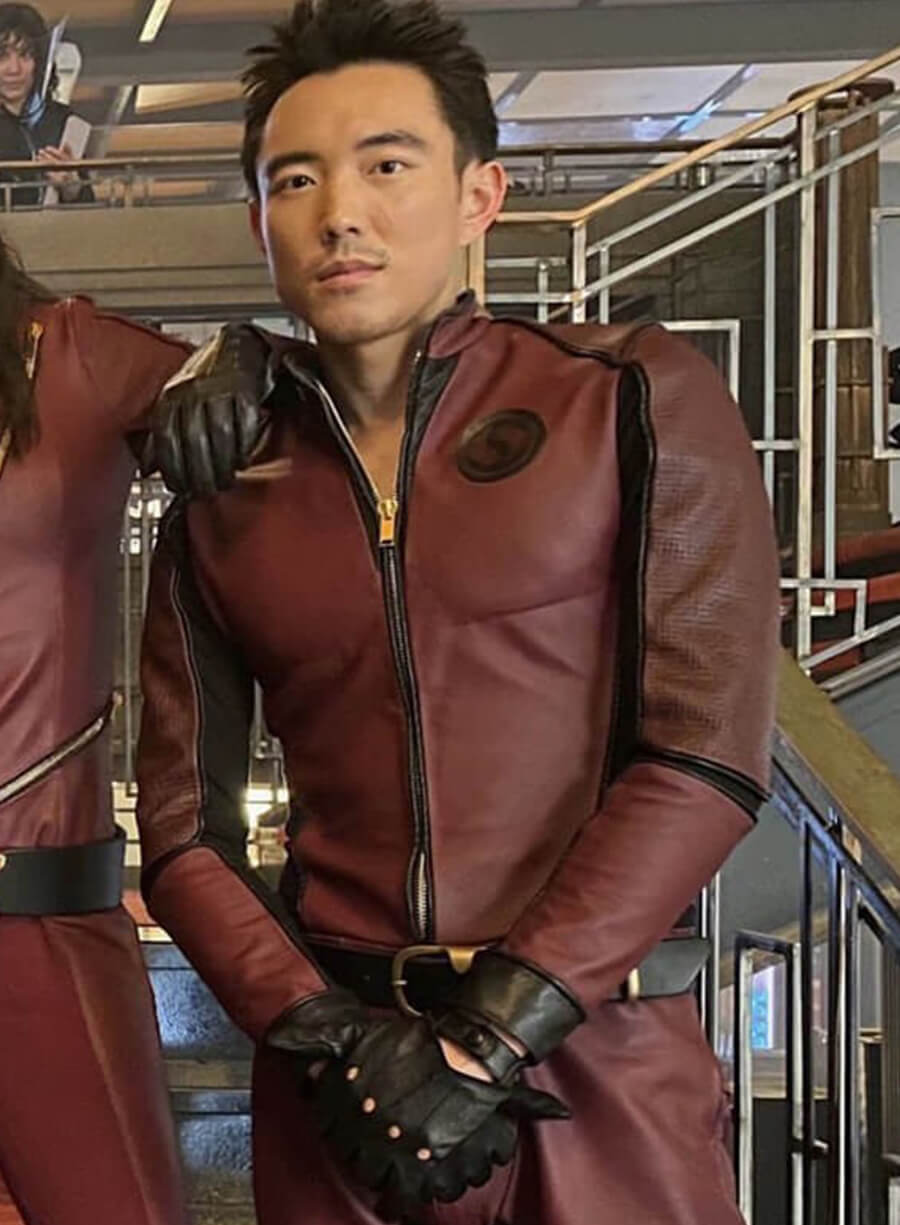 Harpoon Ben Hargreeves Inspired Black and Red Leather Jacket - The Umbrella Academy Style
