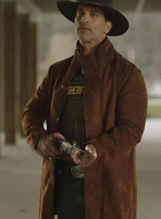 Harpoon Johnathon Schaech Inspired Brown Leather Jacket - Blue Ridge Style