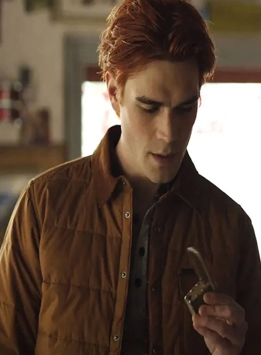 Harpoon Percival Pickens Inspired Brown Leather Jacket - Riverdale Tv Series Style