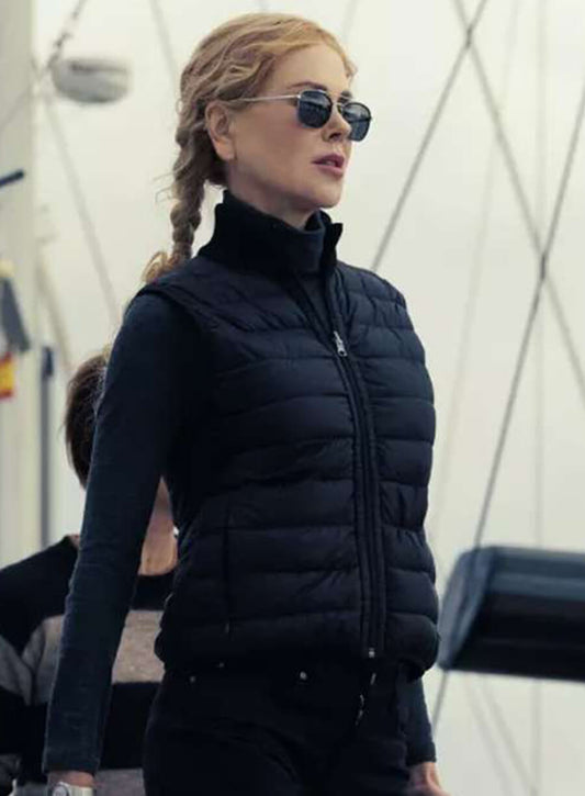 Harpoon Kaitlyn Meade Inspired Black Parachute Fabric Leather Jacket - Special Ops Lioness Style