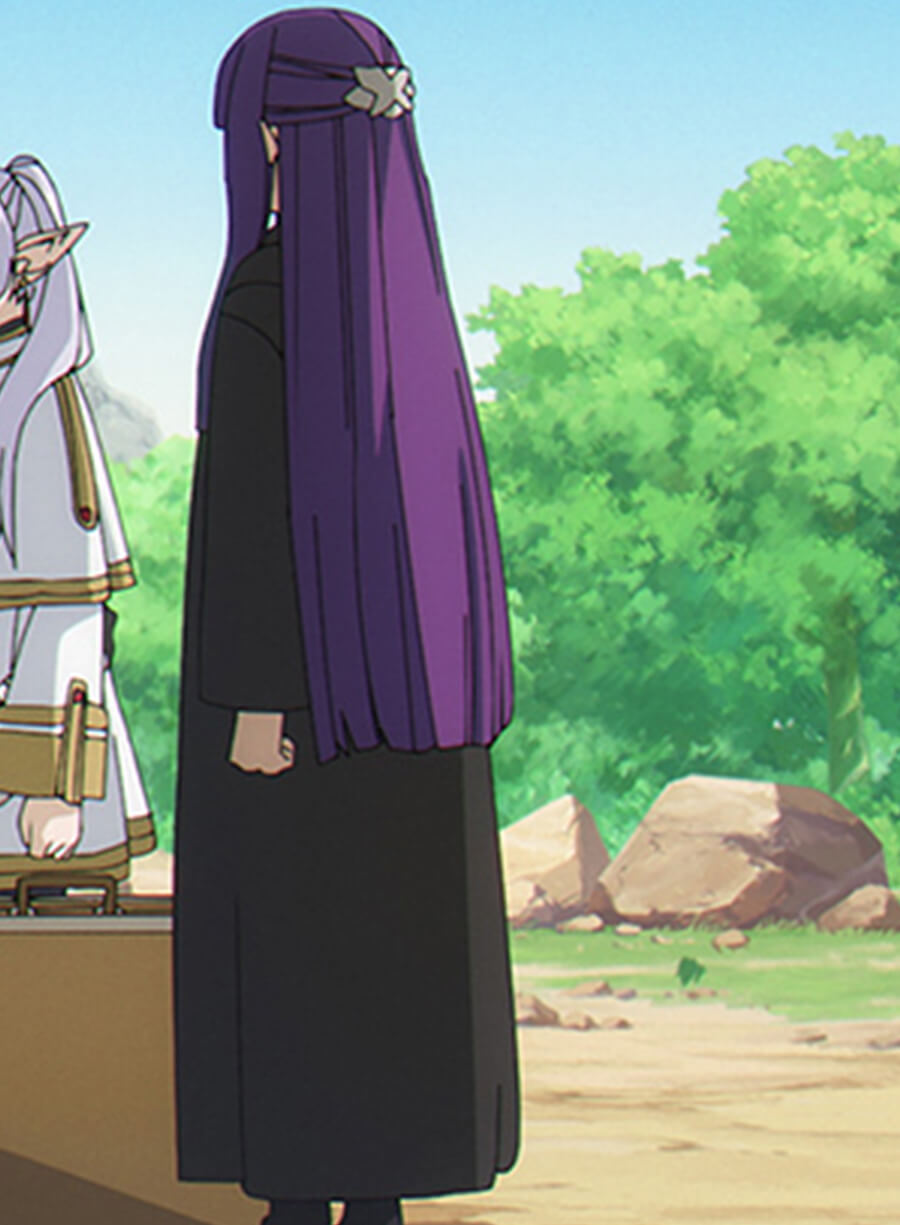 Harpoon Fern Inspired Black Coat - Frieren: Beyond Journey's End Style