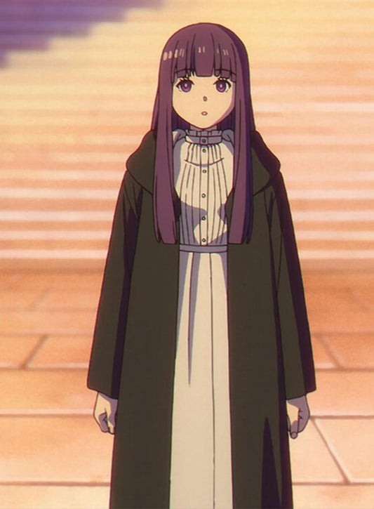Harpoon Fern Inspired Black Coat - Frieren: Beyond Journey's End Style