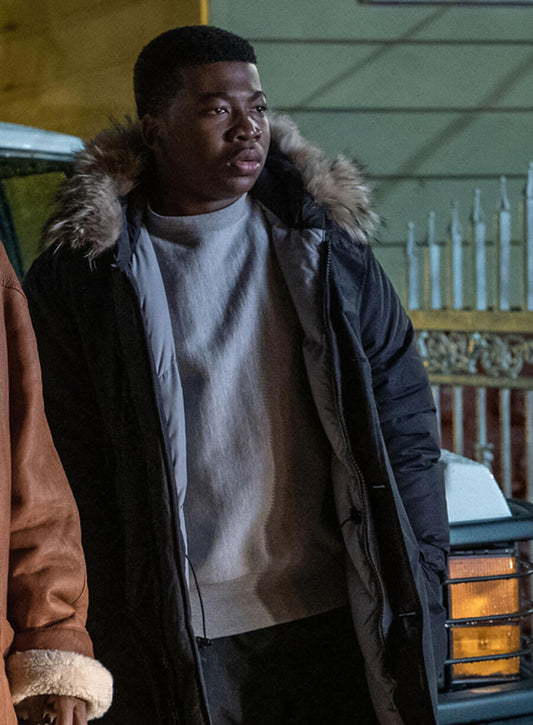 Harpoon Kanan Stark Inspired Black Hooded Jacket - Power Book Iii: Raising Kanan Style