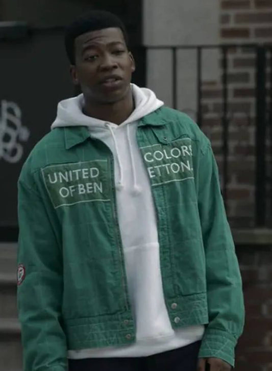 Harpoon Kanan Stark Inspired Green Leather Jacket - Power Book Iii: Raising Kanan Style