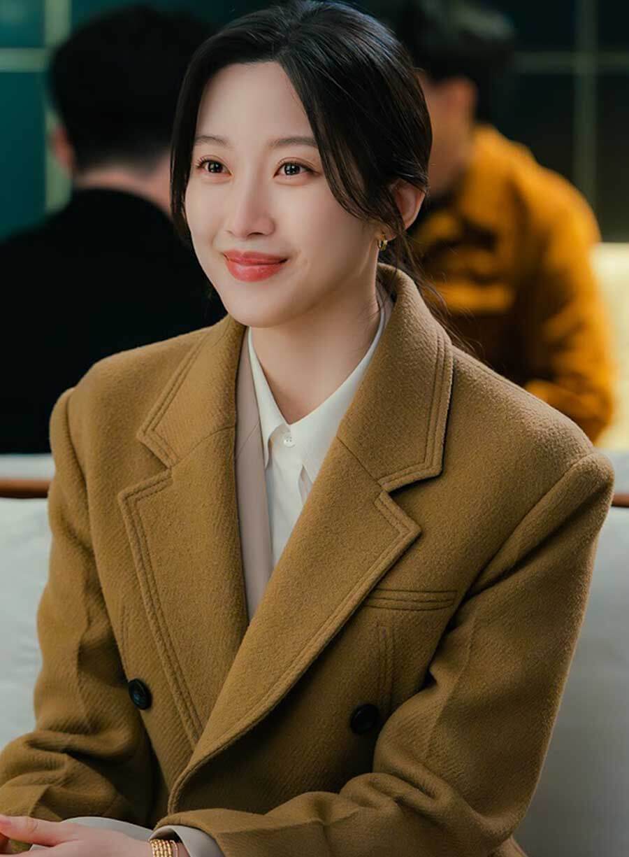 Harpoon Kang Hee-ji Law Inspired Brown Wool Fabric Coat - Law and the City Style