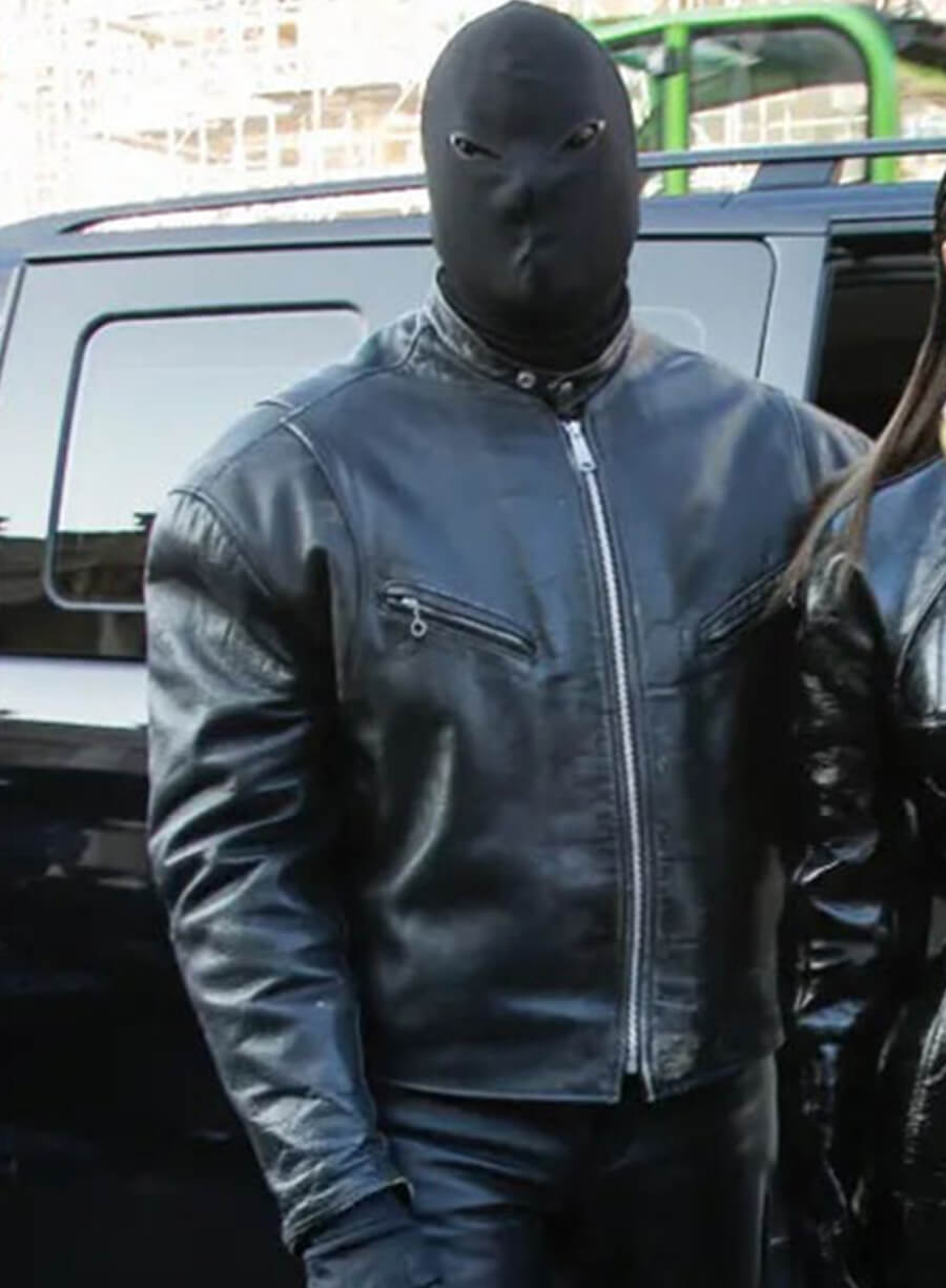Harpoon Kanye West Inspired Black Real Leather Leather Jacket