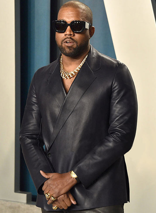 Harpoon Kanye West Inspired Black Leather Jacket