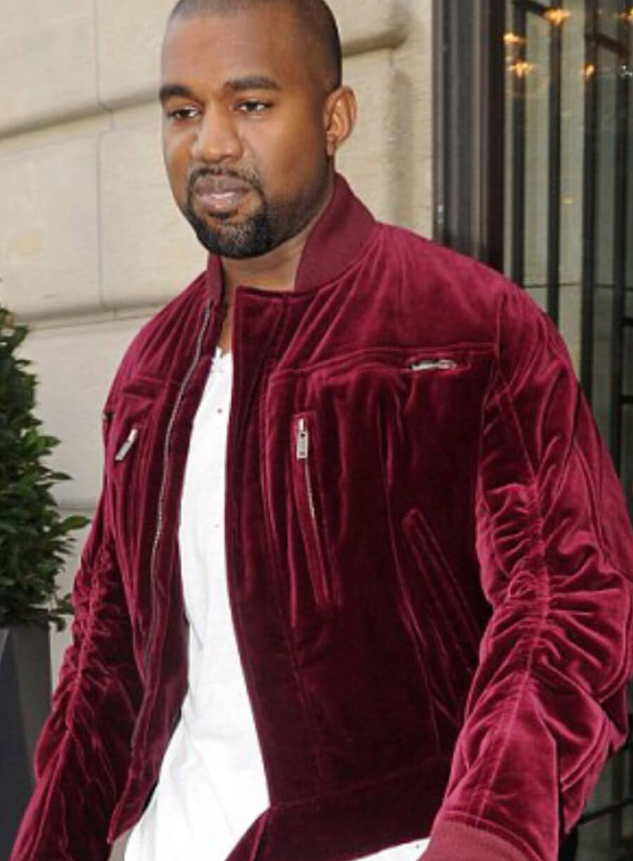 Harpoon Kanye West Velvet Inspired Red Bomber Jacket - Kim Kardashian Style